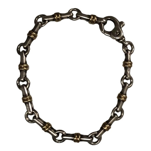 SOLD Tiffany & Co. 18 Karat Yellow Gold and Silver Bracelet. Vintage. - Picture 1 of 4